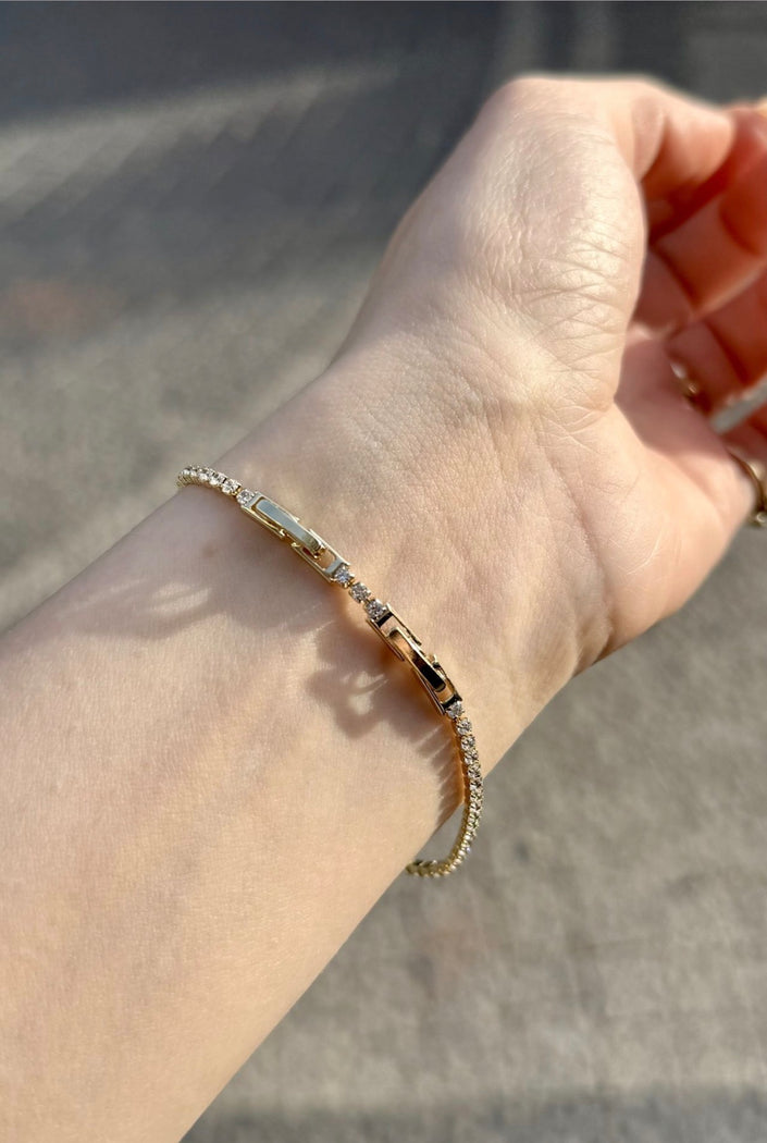 VIP İnce Su Yolu Bileklik 17 + 2 cm 14K