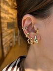 Gömme Taşlı Oval Model Earcuff Kıkırdak Küpe