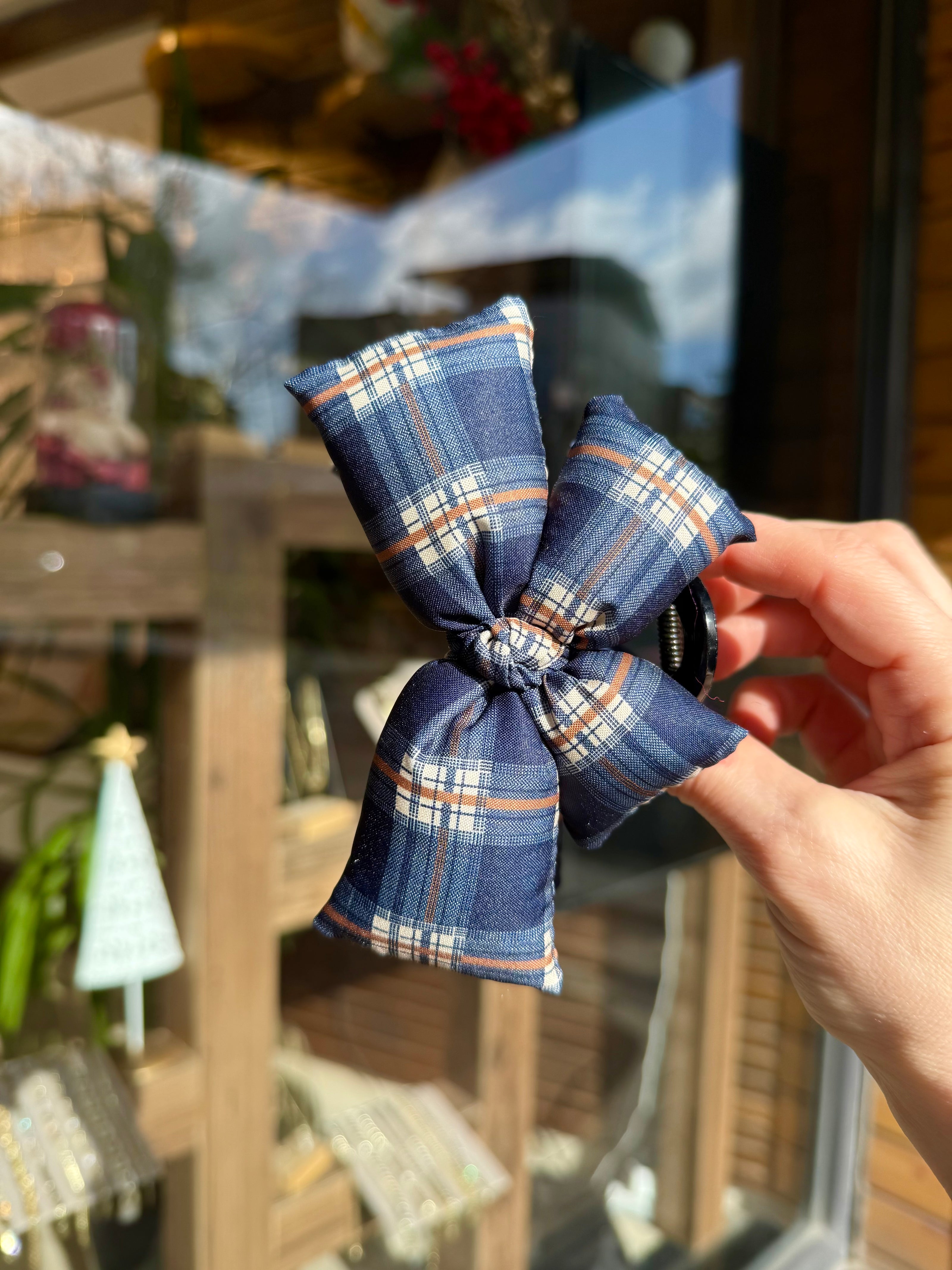 Ekoseli Dolgu Fiyonk Mandal Toka Lacivert