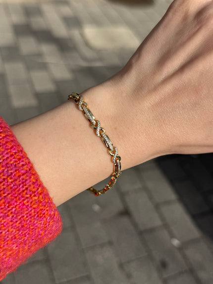 VIP Taşlı Sonsuzluk Kemerli Bileklik 17 + 2 cm