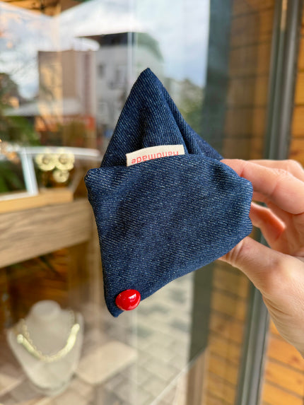 İndigo Denim Kumaşlı Mandal Toka