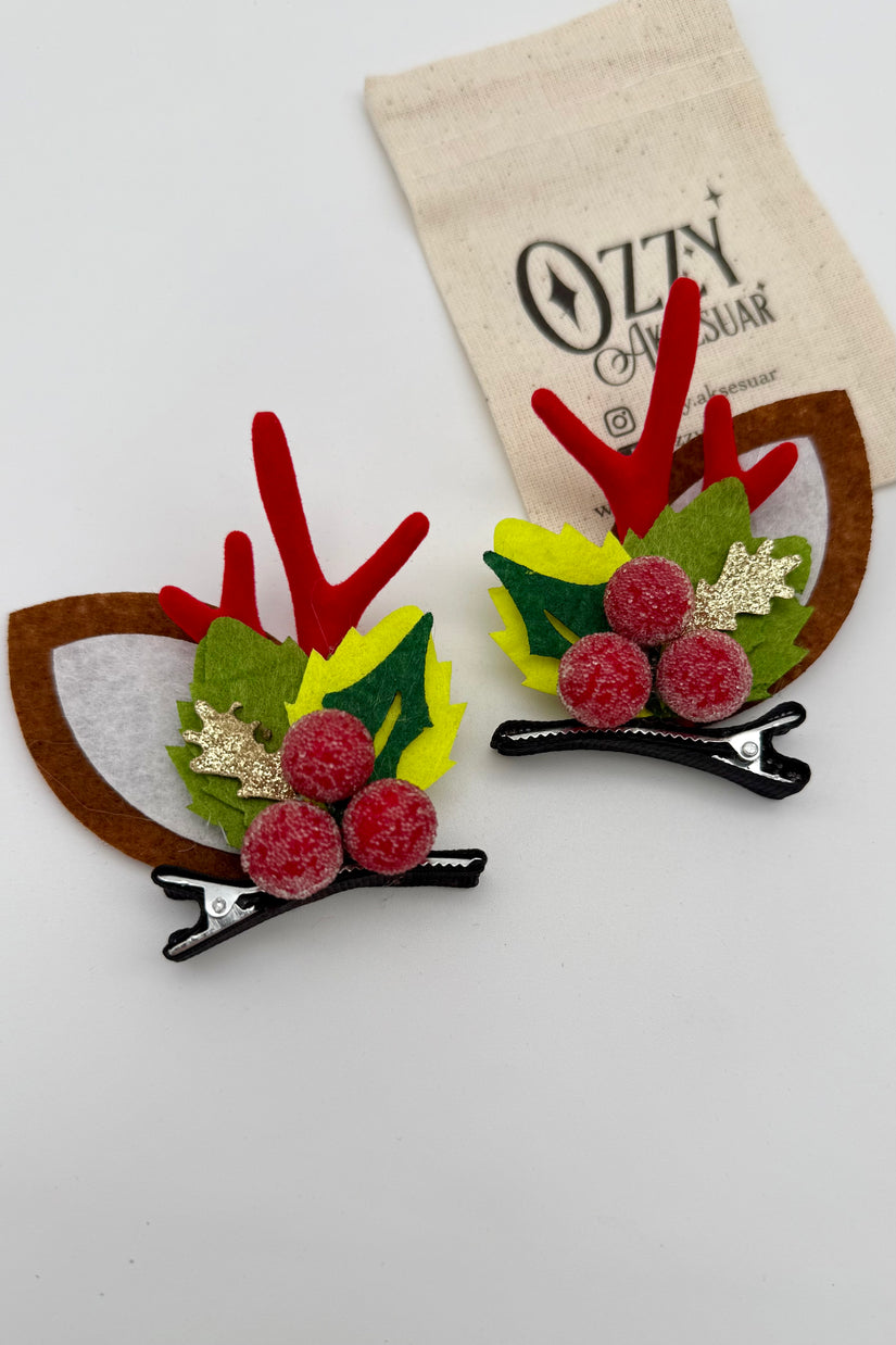 Yılbaşı Figürlü Çift Pens Toka Kokina Model