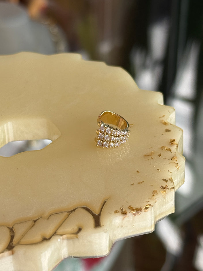 3 Sıra Taşlı Earcuff Kıkırdak Küpe 1 Adet