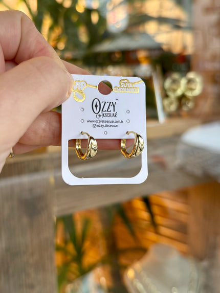VIP Oval İç Bükey Model Halka Küpe