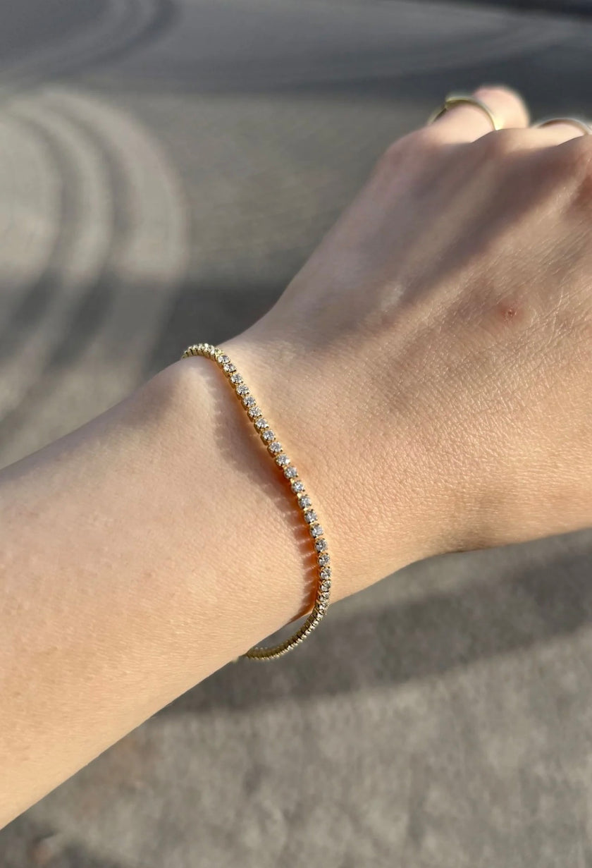 VIP İnce Su Yolu Bileklik 17 + 2 cm 14K