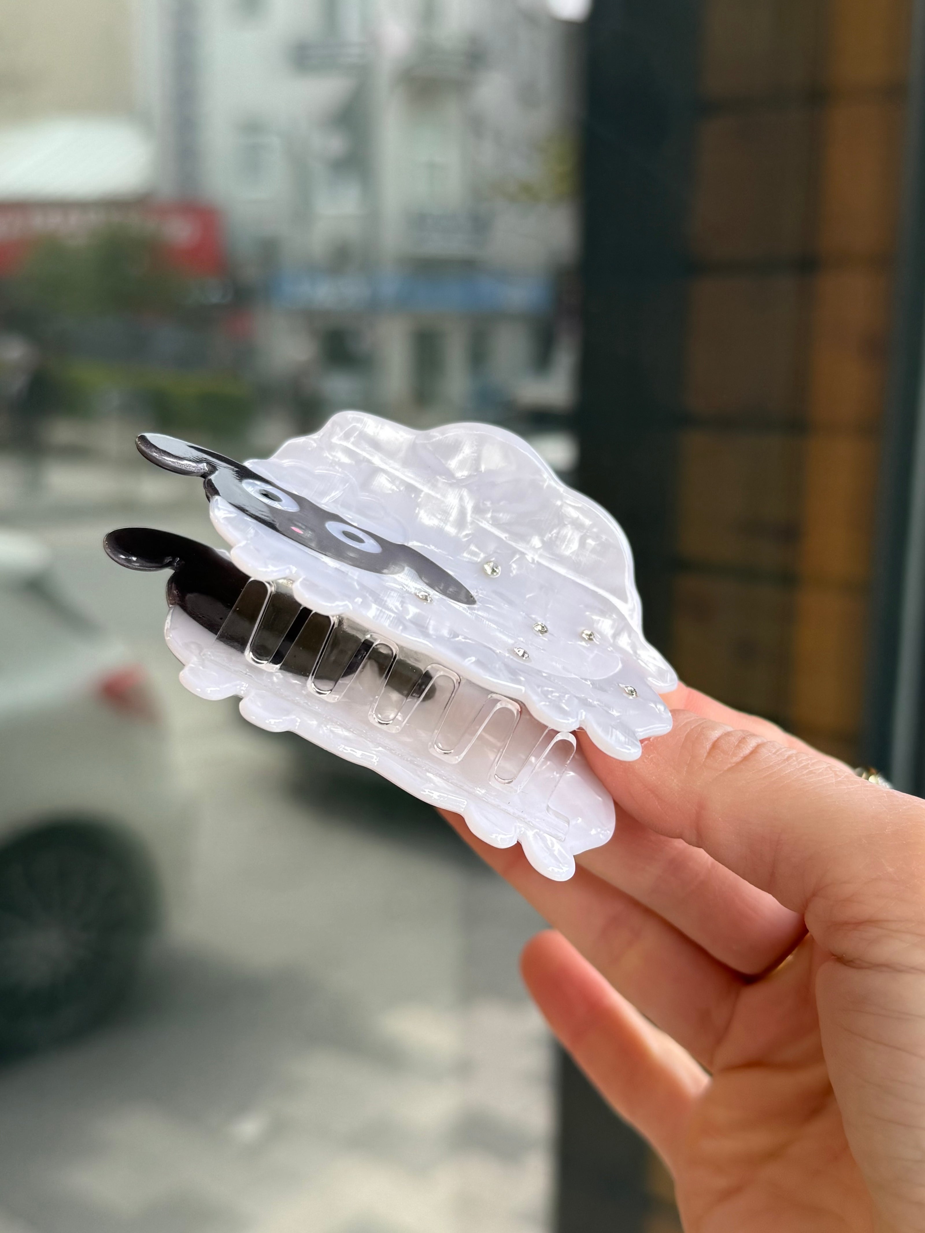 Sedefli Kuzu Model Asetat Sağlam Mandal Toka