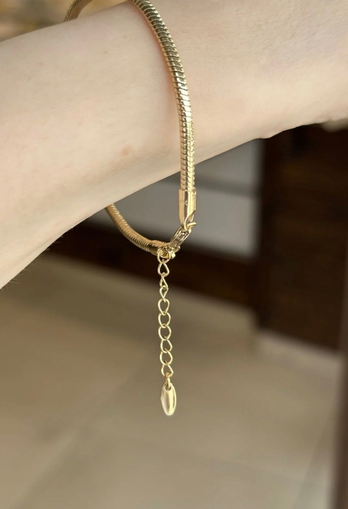 VIP Yılan Sırtı Bileklik 18 + 3 cm 14K