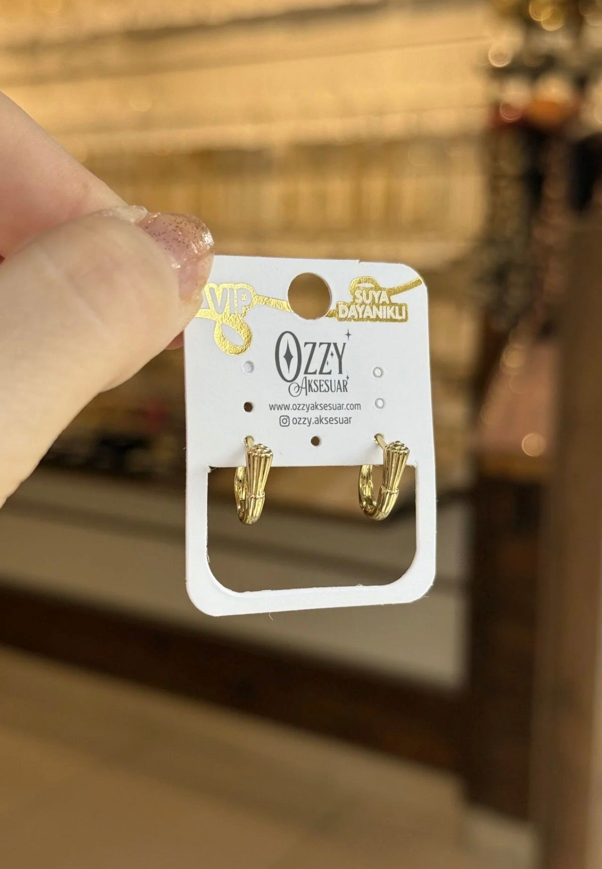 VIP Tomurcuklu Oval Halka Küpe 14K