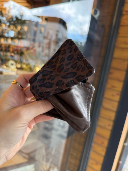 Leopar Detaylı Suni Deri Dubai Mandal Toka