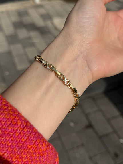 VIP Taşlı Sonsuzluk Kemerli Bileklik 17 + 2 cm