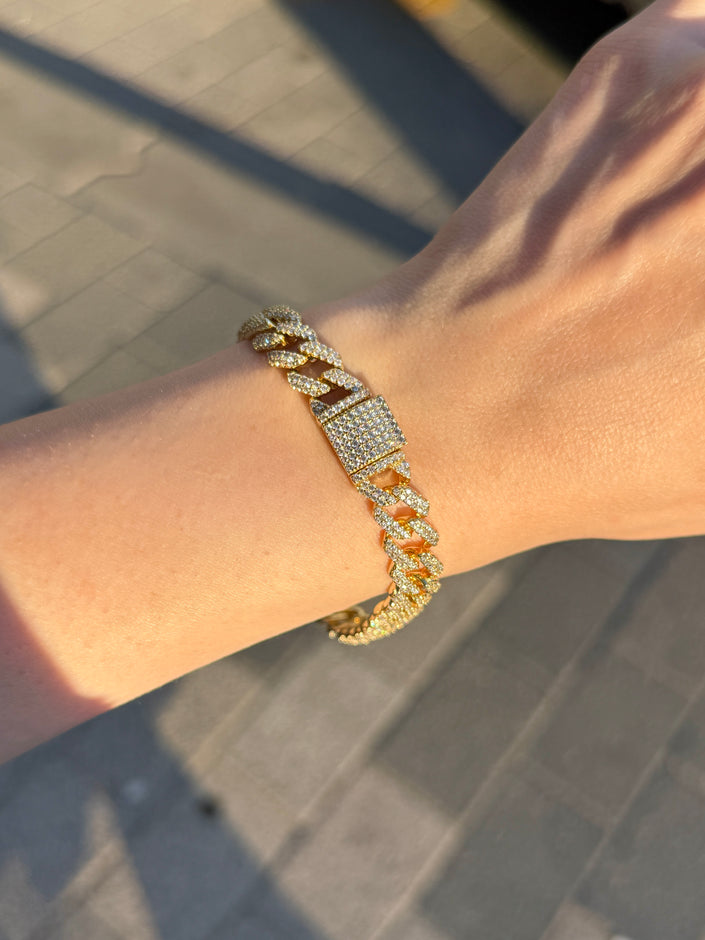 VIP Gömme Taşlı Sık Örgü Gurmet Bileklik 20 cm