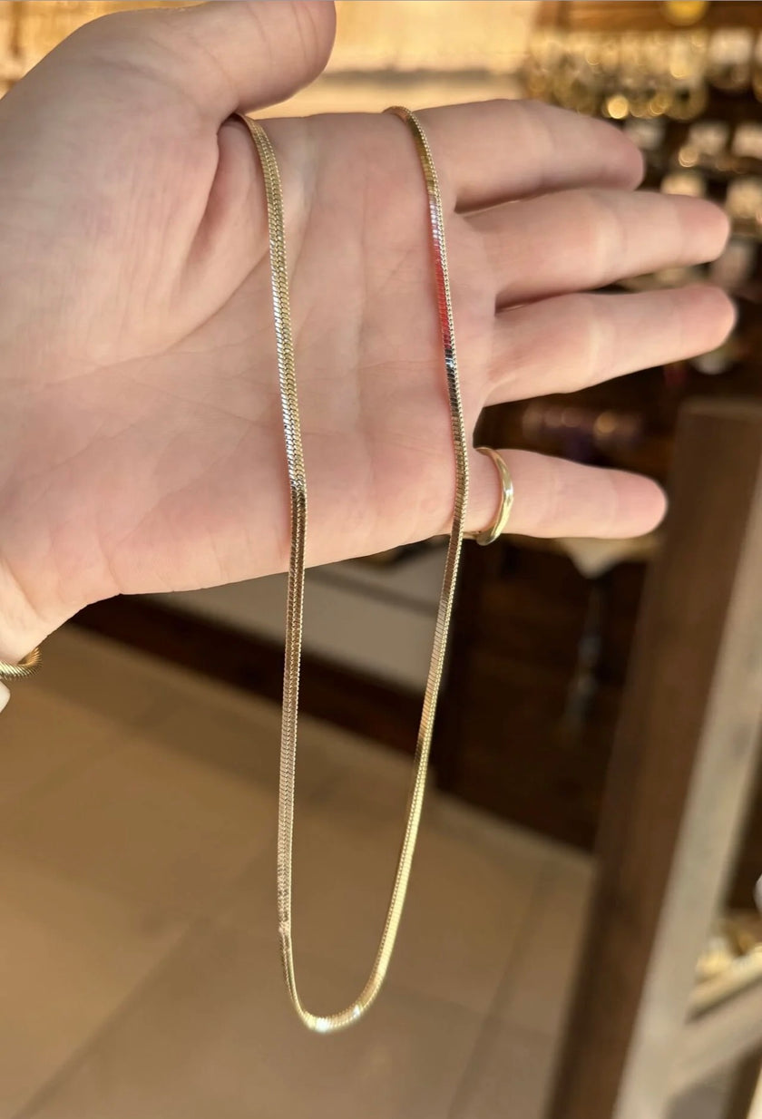 VIP Yılan Sırtı Zincir Kolye 50 cm 14K