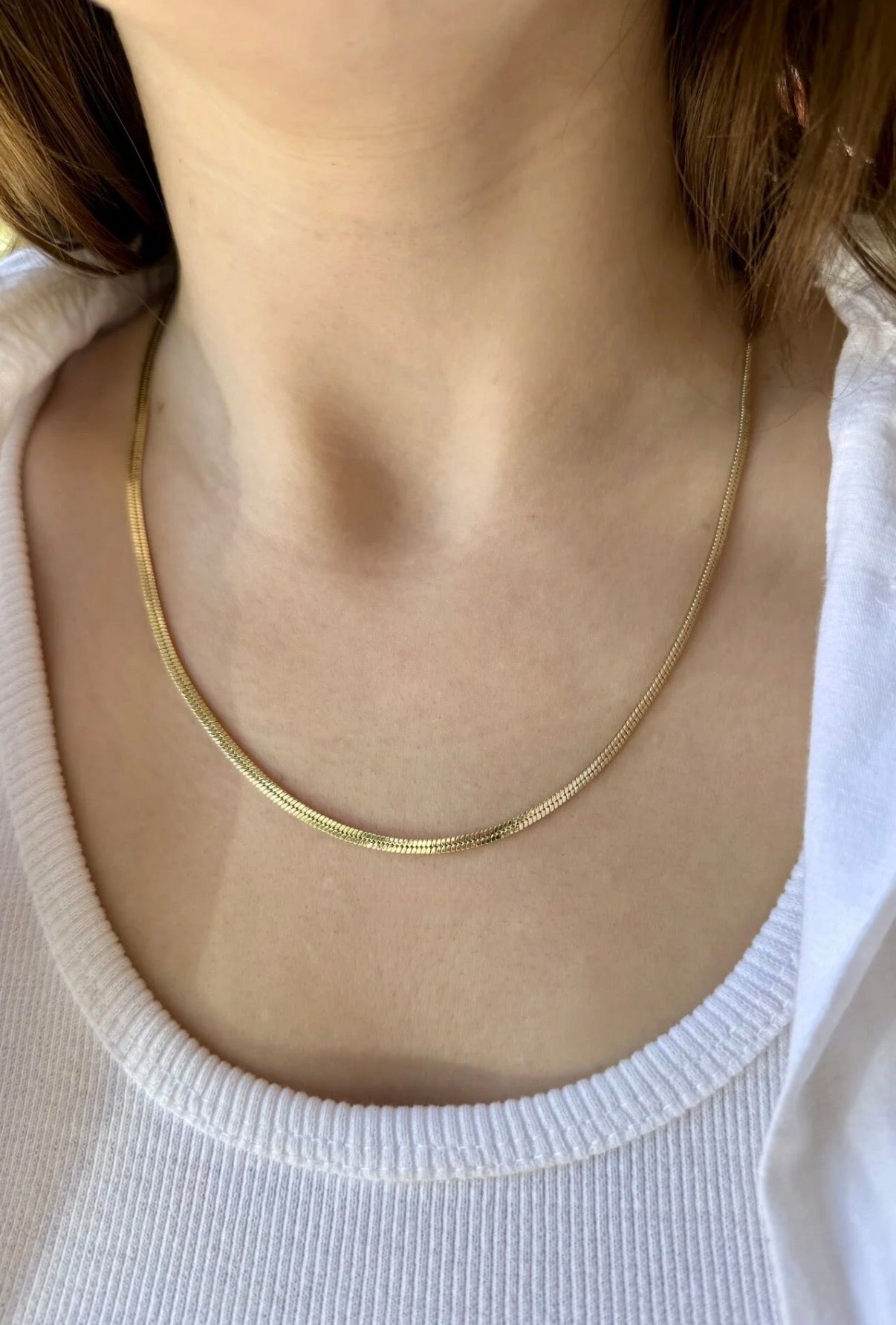 VIP Yılan Sırtı Zincir Kolye 50 cm 14K