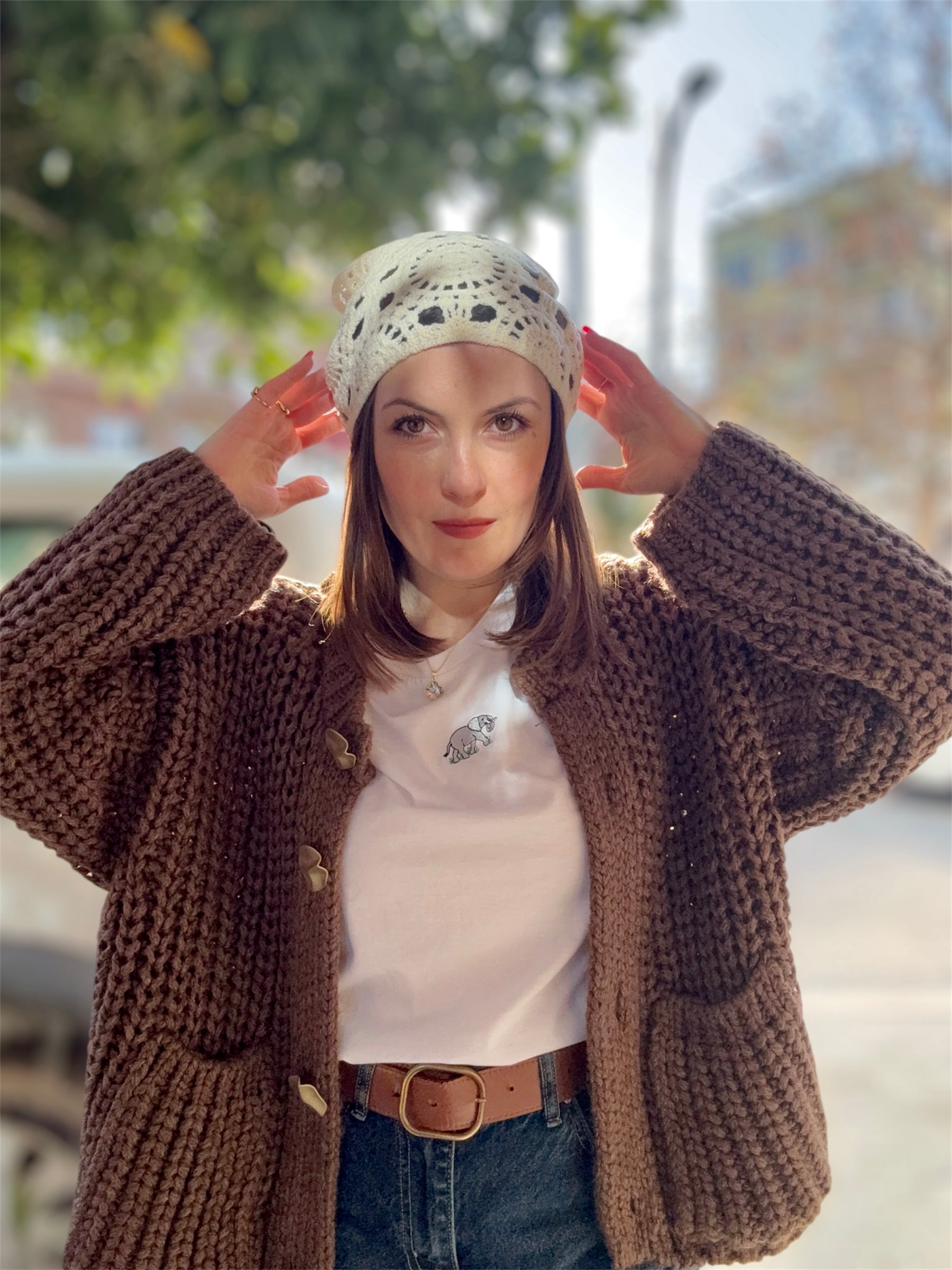 Örme Üçgen Model Bandana Toka
