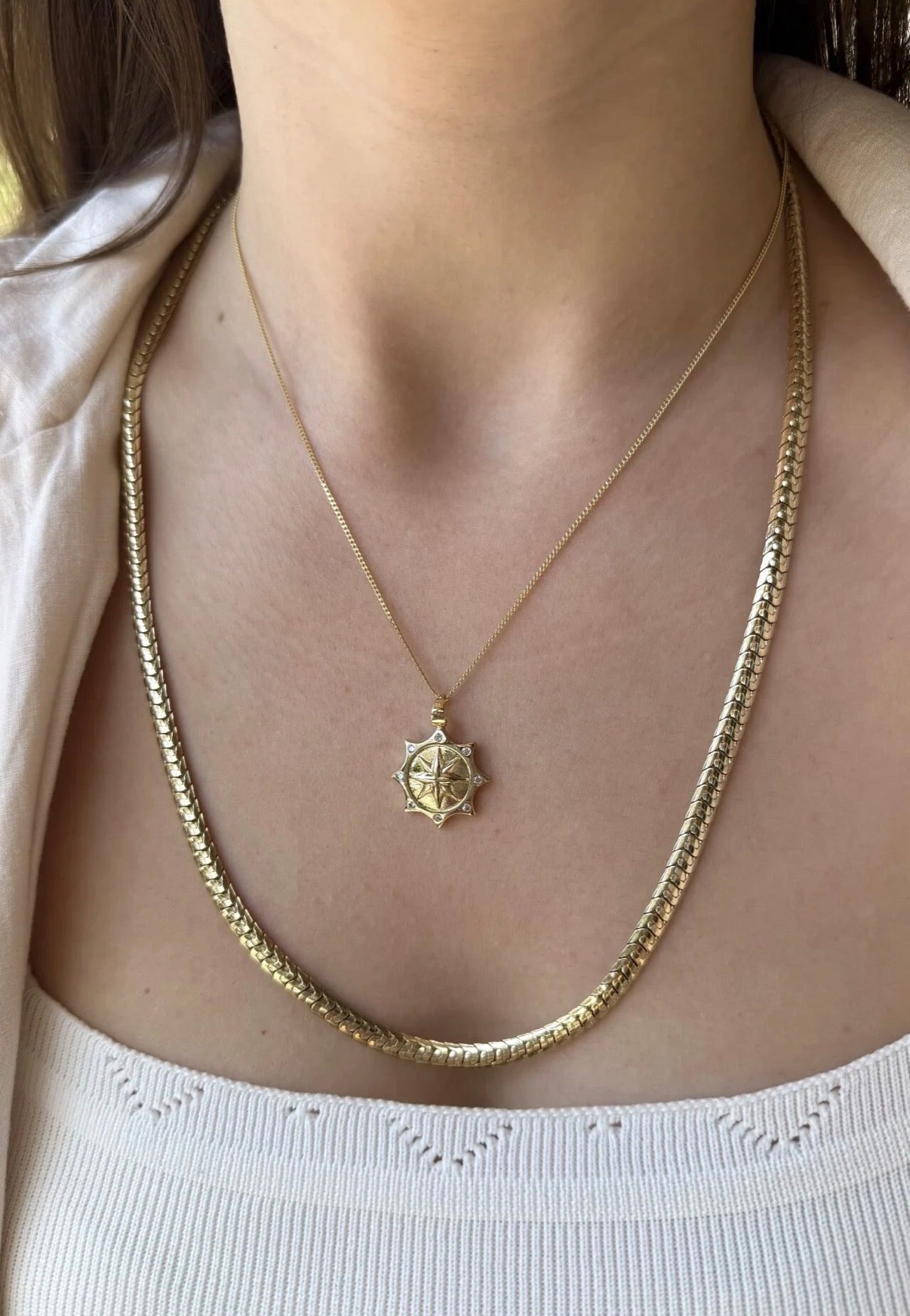 VIP Balık Sırtı Örgü Zincir Kolye 14K 60 cm