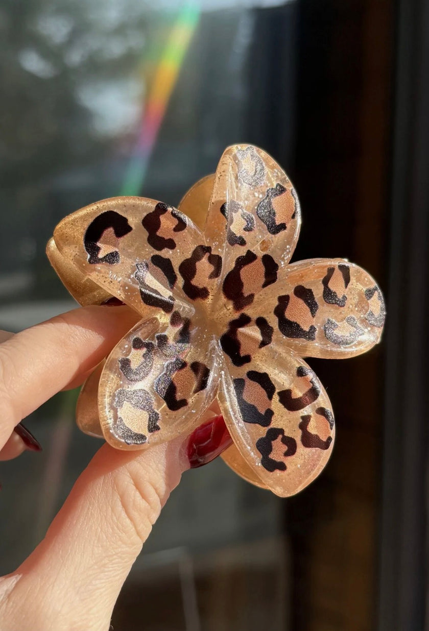 Leopar Desenli Lotus Mandal Toka