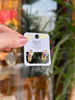 VIP Elmas Kesim Opal Renk Taşlı Oval Halka Küpe