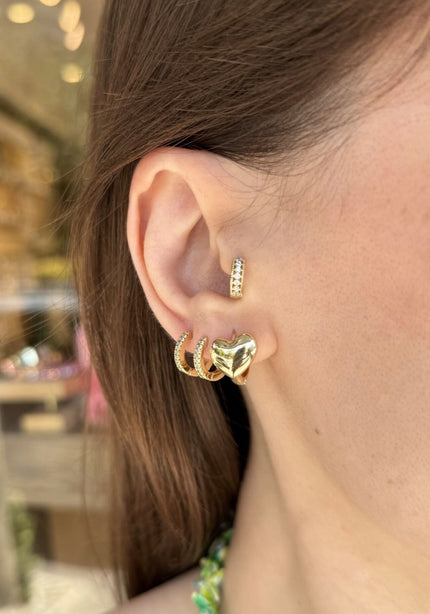 VIP Kalpli Halka Küpe 14K