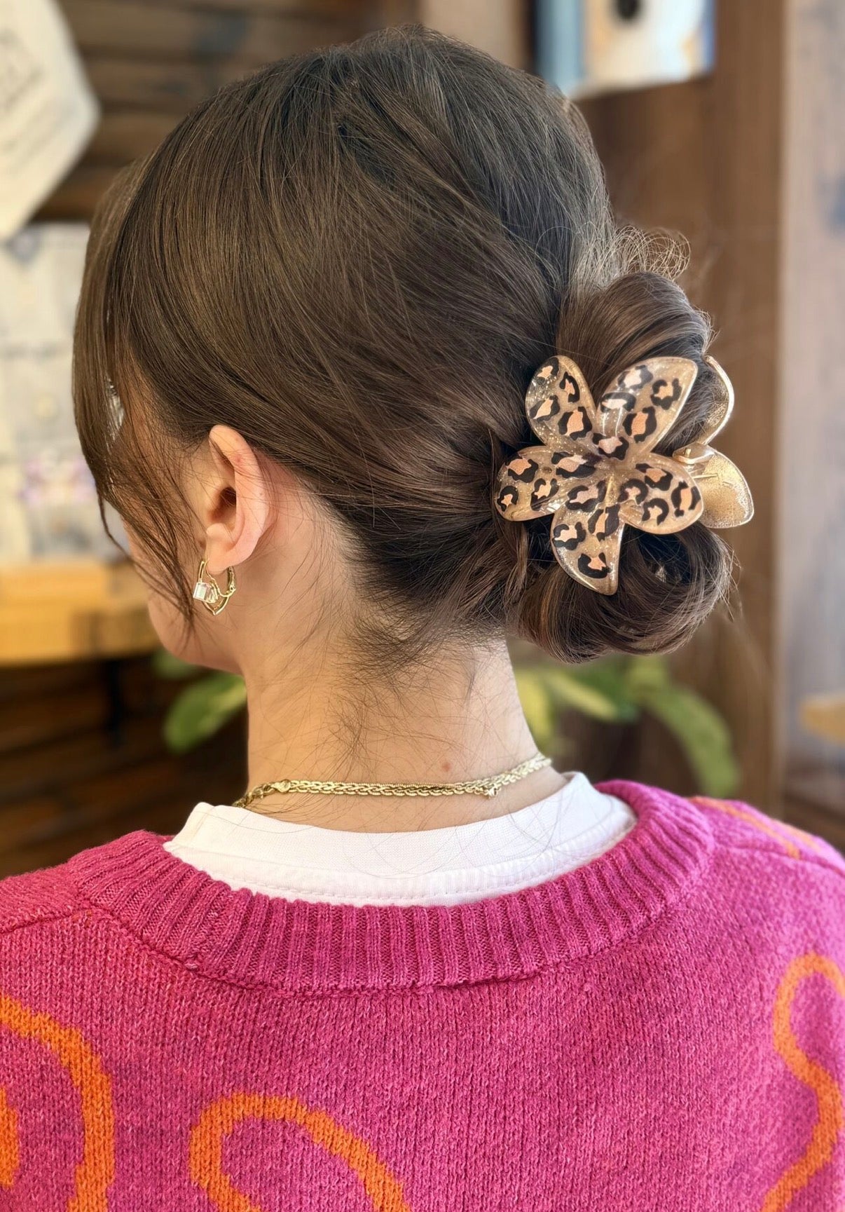 Leopar Desenli Lotus Mandal Toka