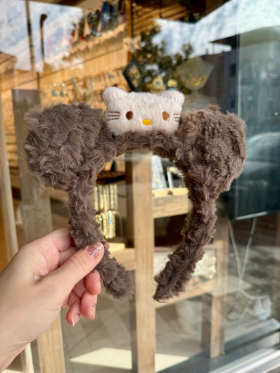 Peluş Kulaklı Kitty Taç Toka