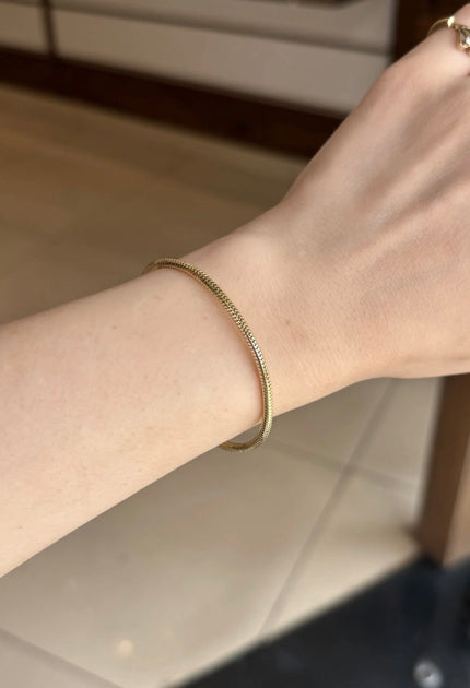 VIP Yılan Sırtı Bileklik 18 + 3 cm 14K