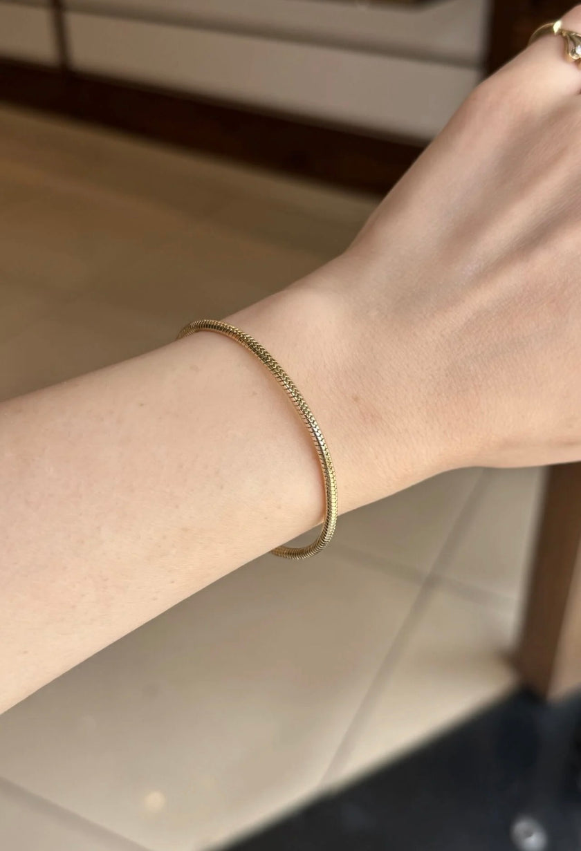 VIP Yılan Sırtı Bileklik 18 + 3 cm 14K