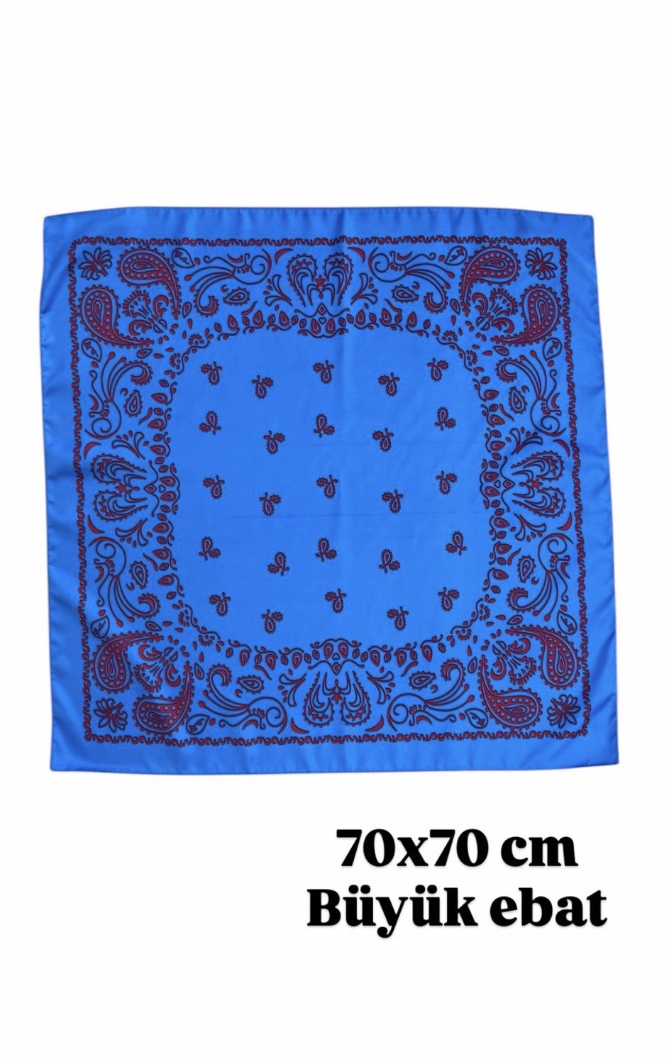 Büyük Boy Kare Fular Toka Şal Desen 70 x 70 cm