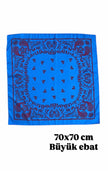 Büyük Boy Kare Fular Toka Şal Desen 70 x 70 cm
