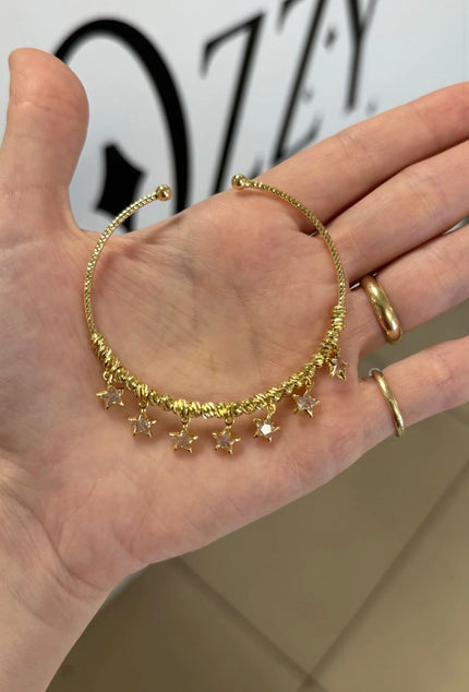 Sıra Yıldız Zirkon Taşlı Dorika Detay Bileklik