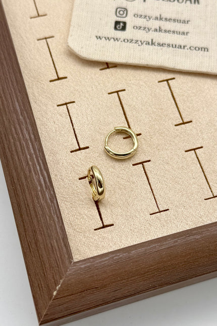 VIP Köşesi Yuvarlatılmış Sade Küçük Halka Küpe