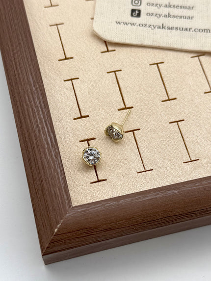 VIP Kristal Zirkon Taşlı Çiçek Küpe