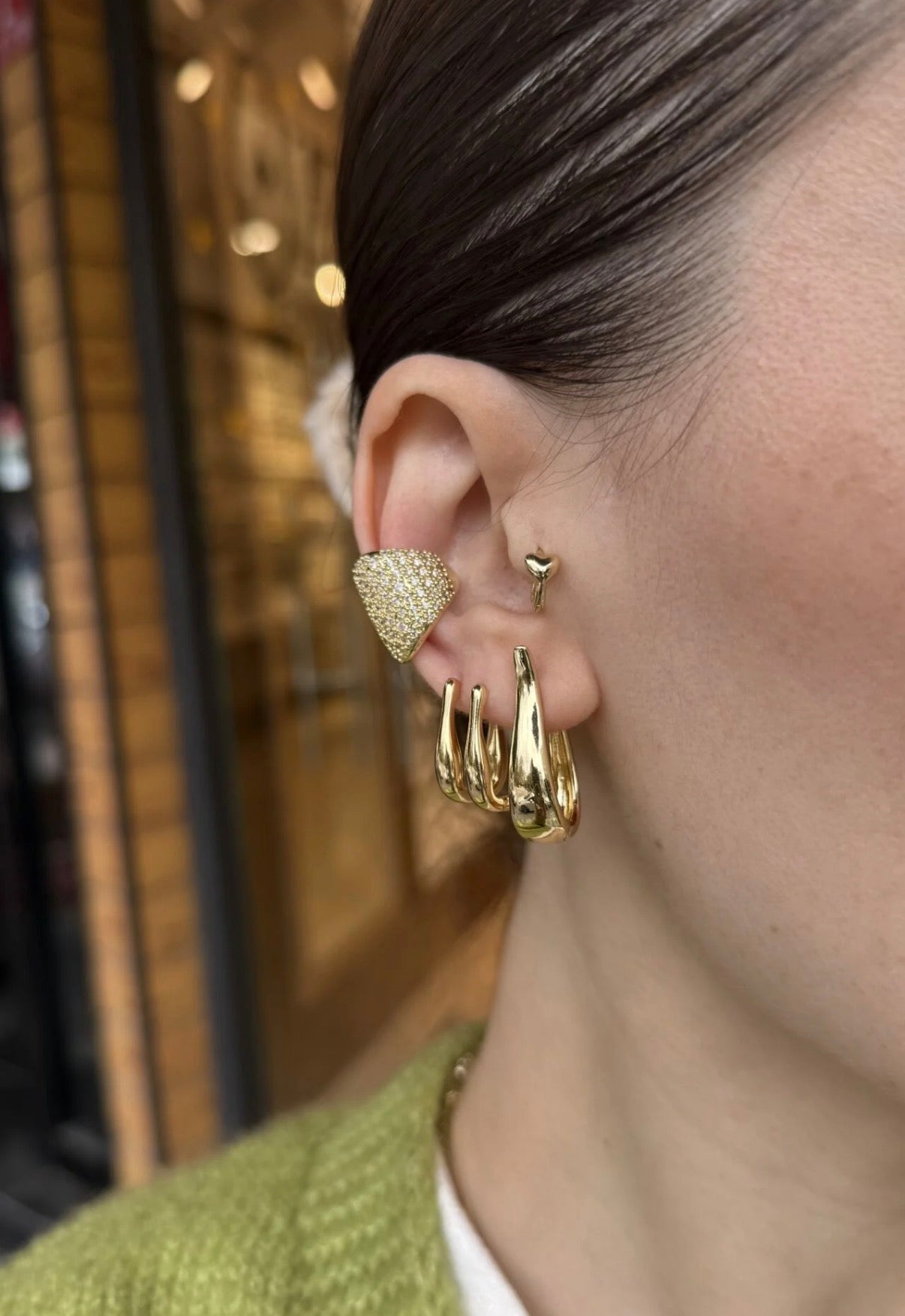 VIP Seri Lale Halka Küpe 14K