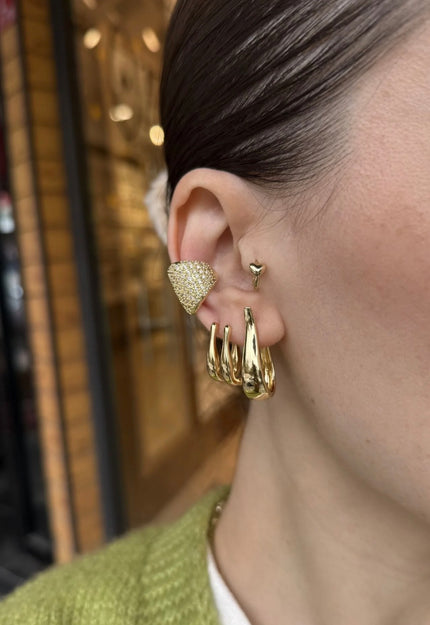 VIP Seri Lale Halka Küpe 14K