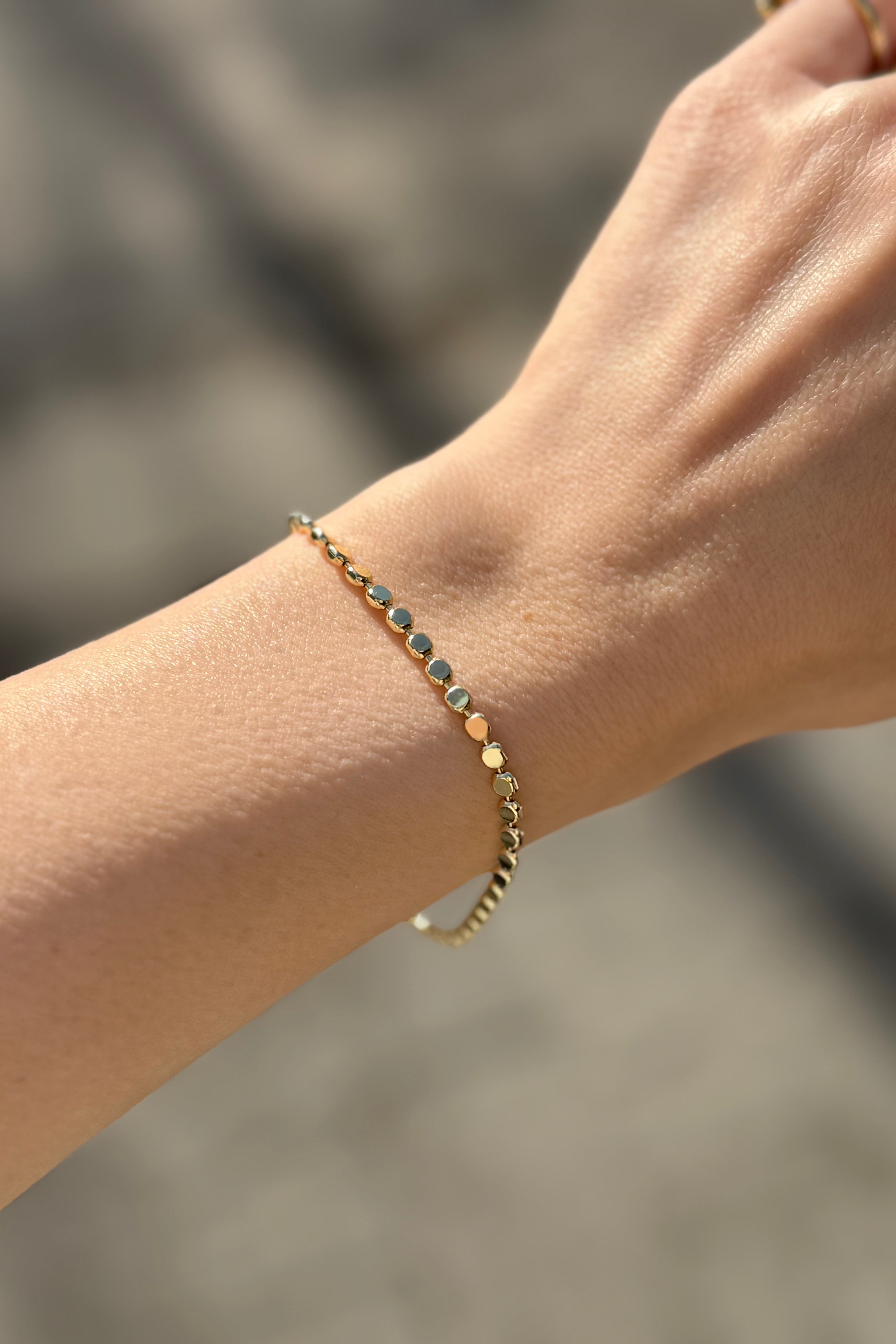 VIP Pul Zincir Bileklik 14K 19 cm