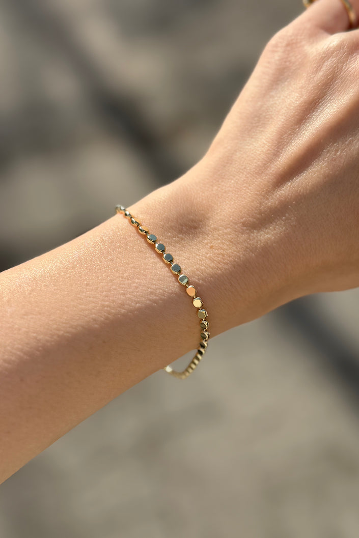 VIP Pul Zincir Bileklik 14K 19 cm