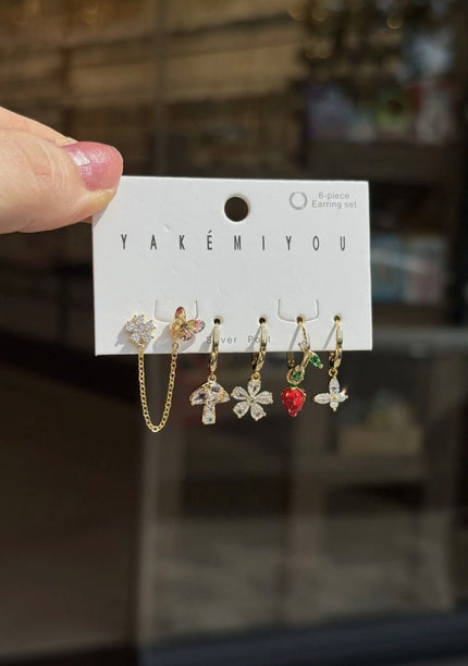 6'lı Set Küpe Kelebek