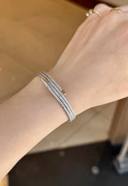 Sarılabilen Mıknatıslı Bileklik Halhal Kolye Gümüş