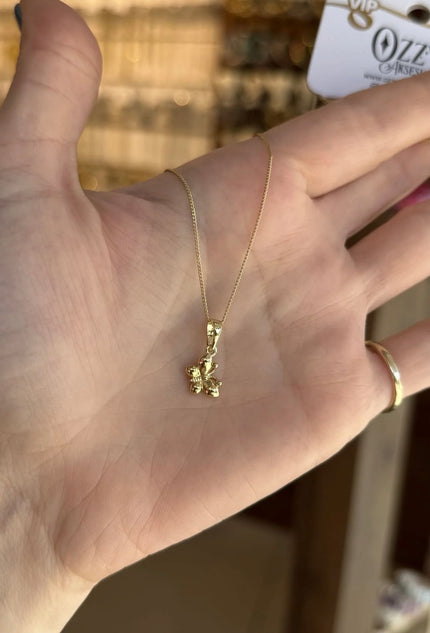 VIP Minimal Kelebek Uçlu Kolye 45 cm 14K