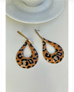 Sallantılı Damla Model Leopar Küpe