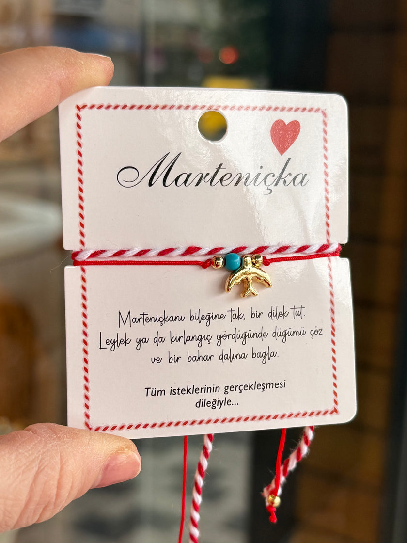 Marteniçka Mart İpi İkili Bileklik Martı