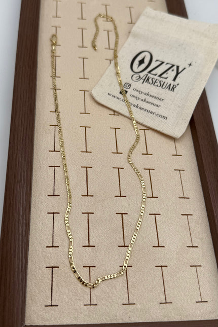 VIP İnce Figaro Zincir Kolye 45 cm 14K