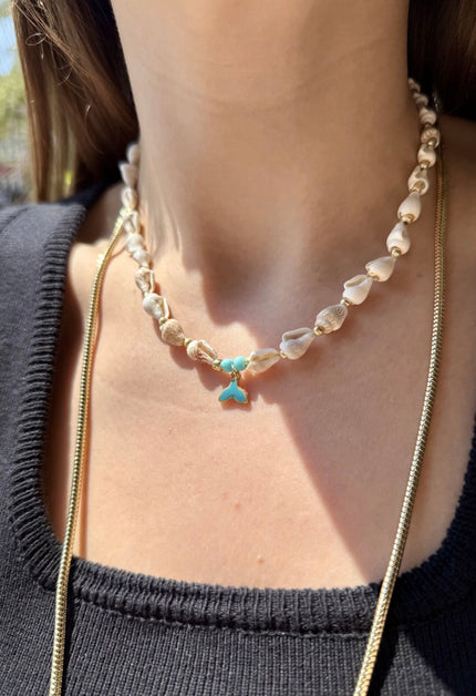 Balık Kuyruklu Deniz Kabuğu Kolye