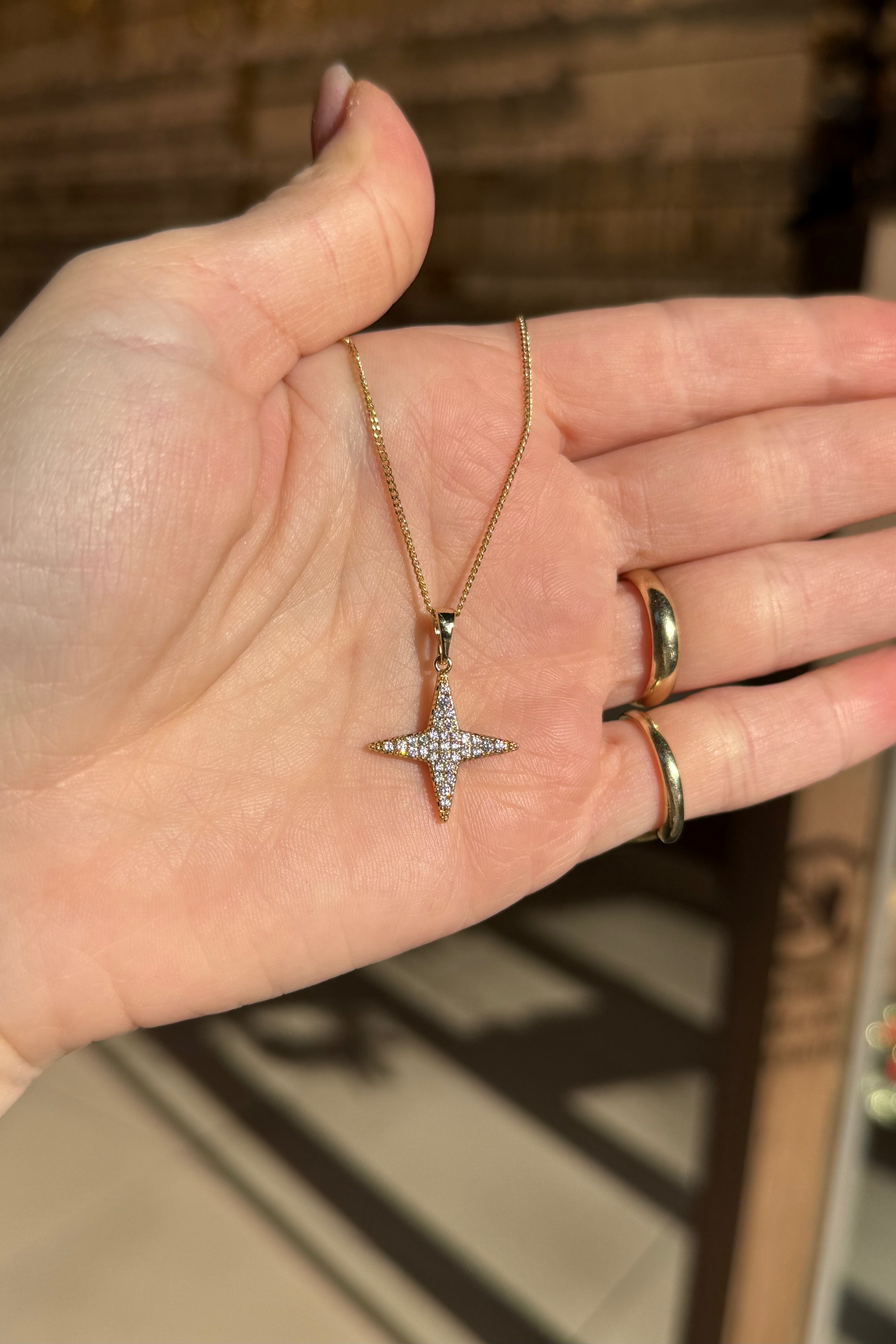 VIP Gömme Taşlı Yıldız Kolye 45 cm