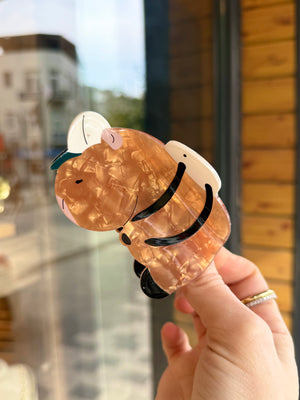 Sedefli Kapibara Model Asetat Sağlam Mandal Toka