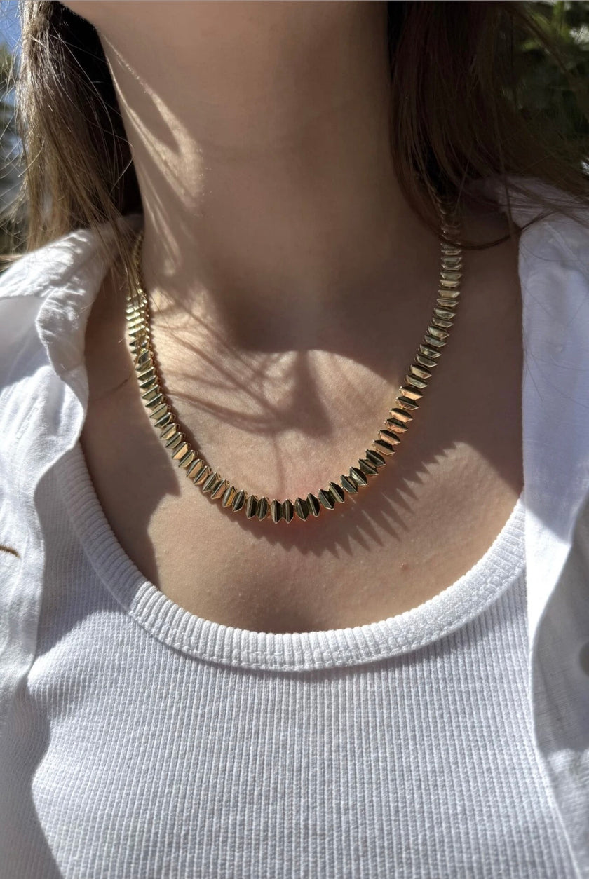 VIP Chevron Kolye 50 cm 14K