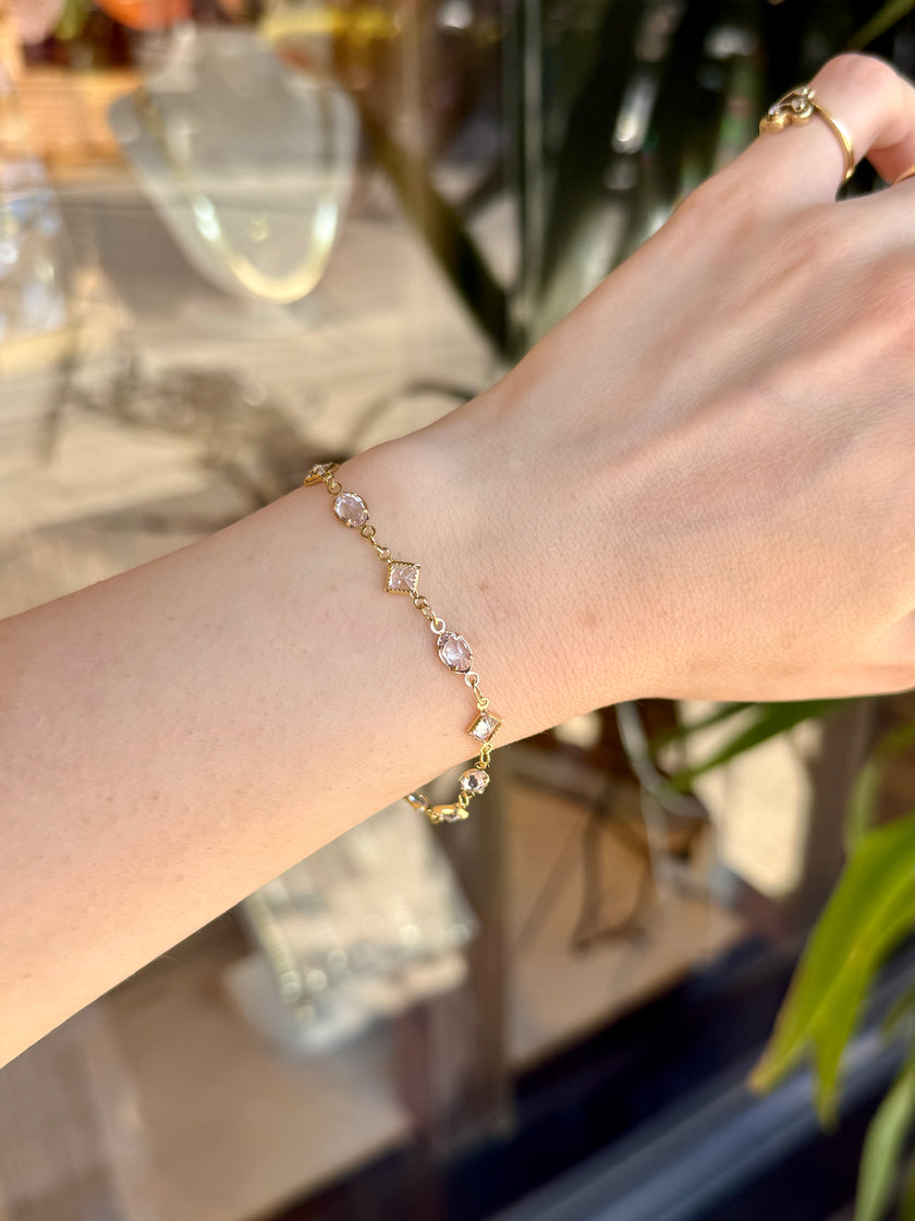Kristal Taşlı Çıtır Bileklik 16 + 3 cm