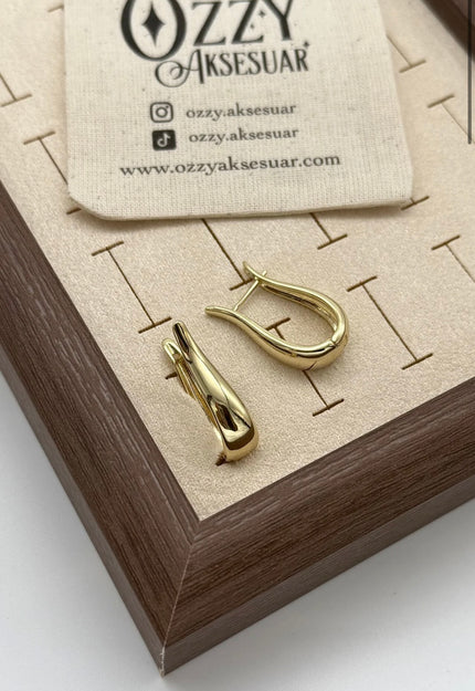 VIP Seri Lale Halka Küpe 14K