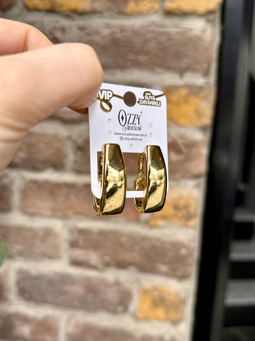 VIP Büyük Oval Damla Halka Küpe