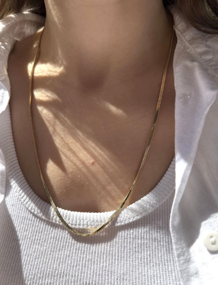 VIP Yılan Sırtı Zincir Kolye 60 cm 14K