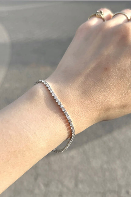 VIP İnce Su Yolu Bileklik 17 + 2 cm Gümüş Renk